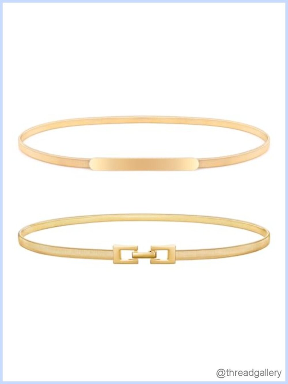 Skinny Metal Chain Waist Belt Stretchy Cinch Belt for Dress